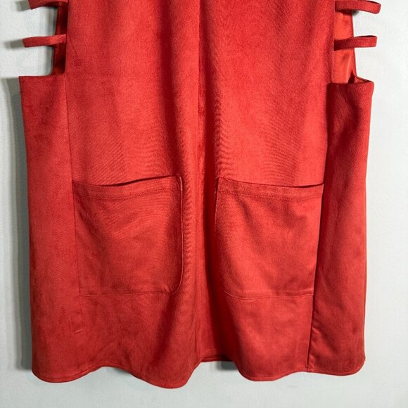 Tularosa Abbot Suede Mini Shift Dress Women's Small Clay Boho Festival Revolve - Picture 10 of 16